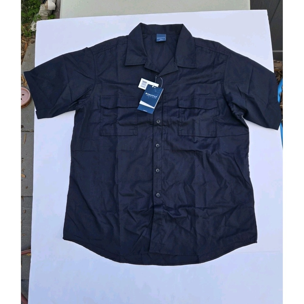 Propper Men's RevTac Short Sleeve Shirt XL LAPD Navy Tactical Uniform NWT Button